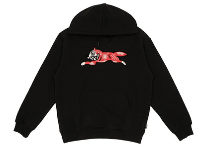 Ice Cream Kirigami Running Dog Flock Hoodie Black
