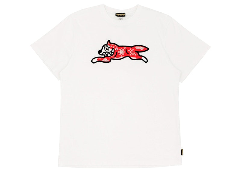 Ice Cream Kirigami Running Dog Flock T-Shirt White