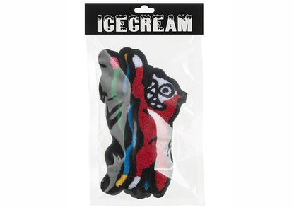 Ice Cream Running Dog Chenille Patches Pack Multicolor