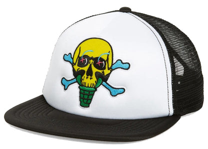 Ice Cream Skully Trucker Hat Black