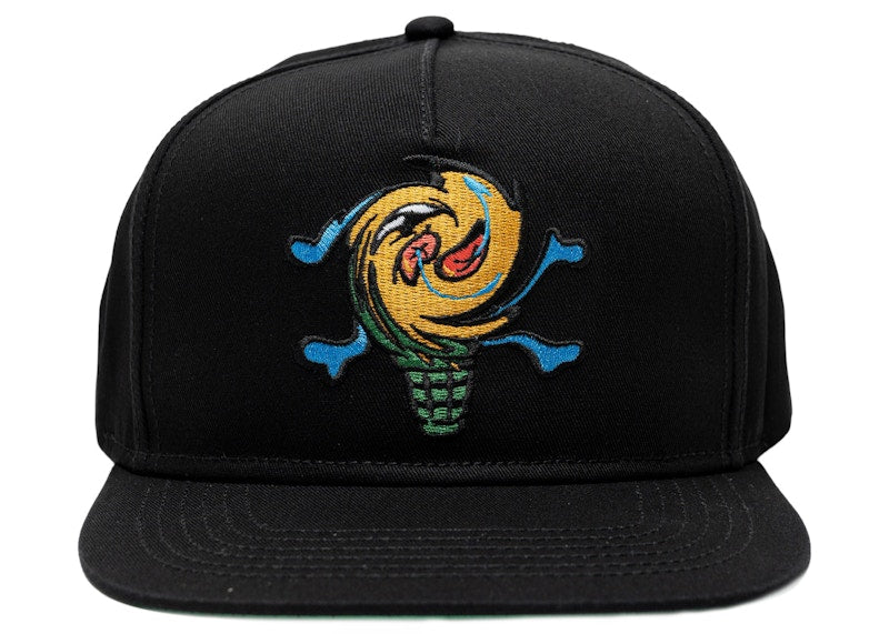 Ice Cream Spin Cycle Snapback Cap Black