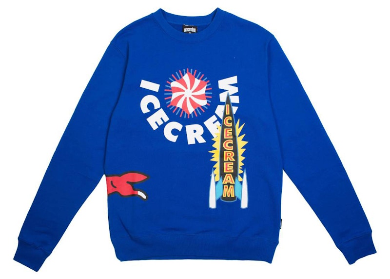 Ice Cream Stacker Crew Sweater Blue