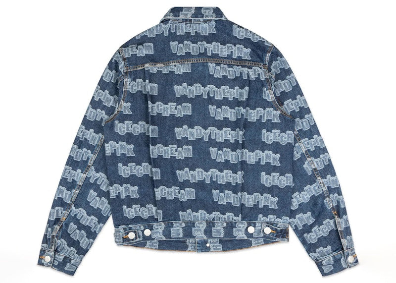 Ice Cream x Vandy All Over Denim Jacket Jacquard Indigo