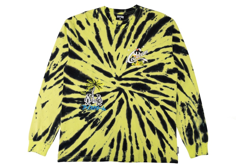 Ice Cream Wales Long Sleeve Knit Tee Black/Neon Yellow