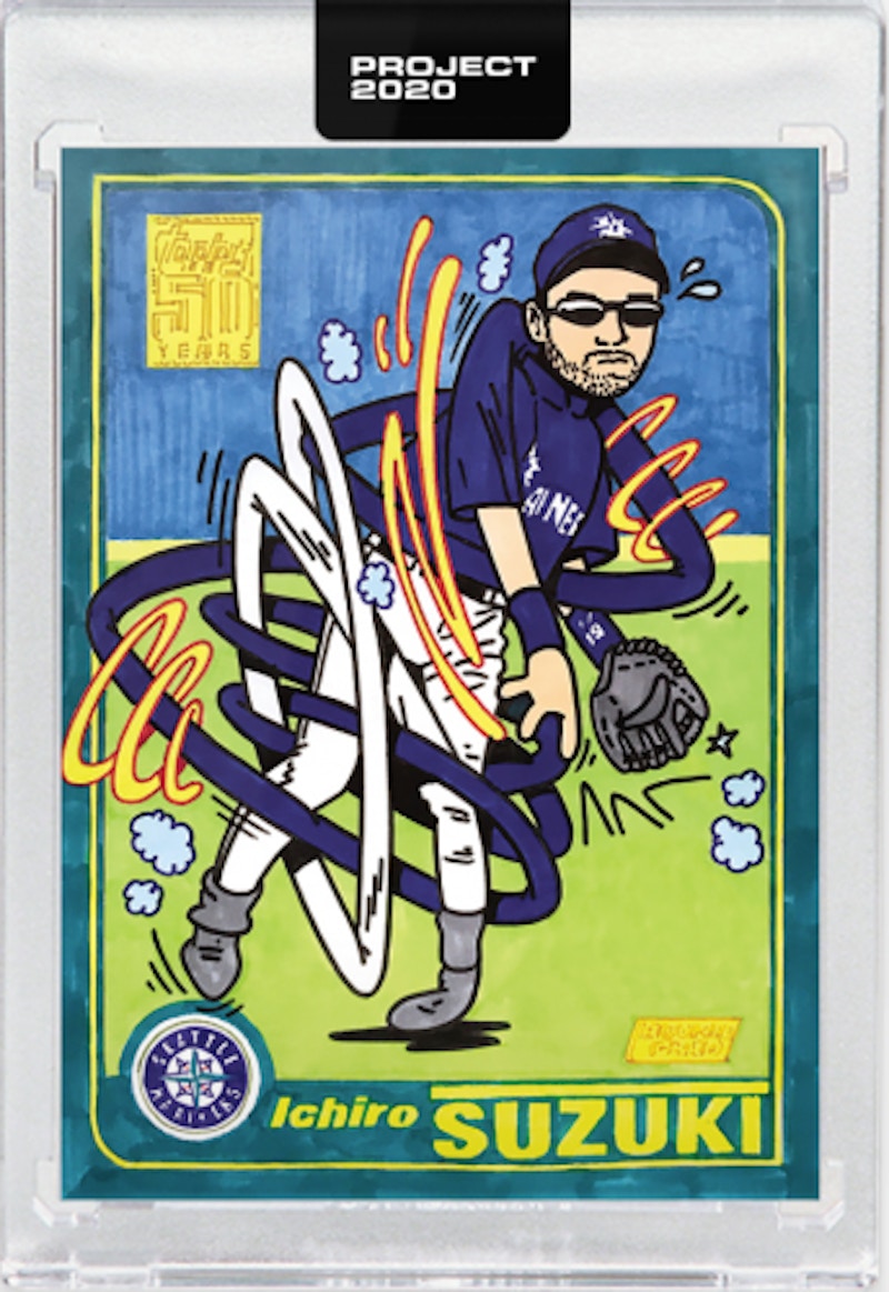 Ichiro Suzuki 2001 Topps Project 2020 Ermsy Artist Proof /20 #22