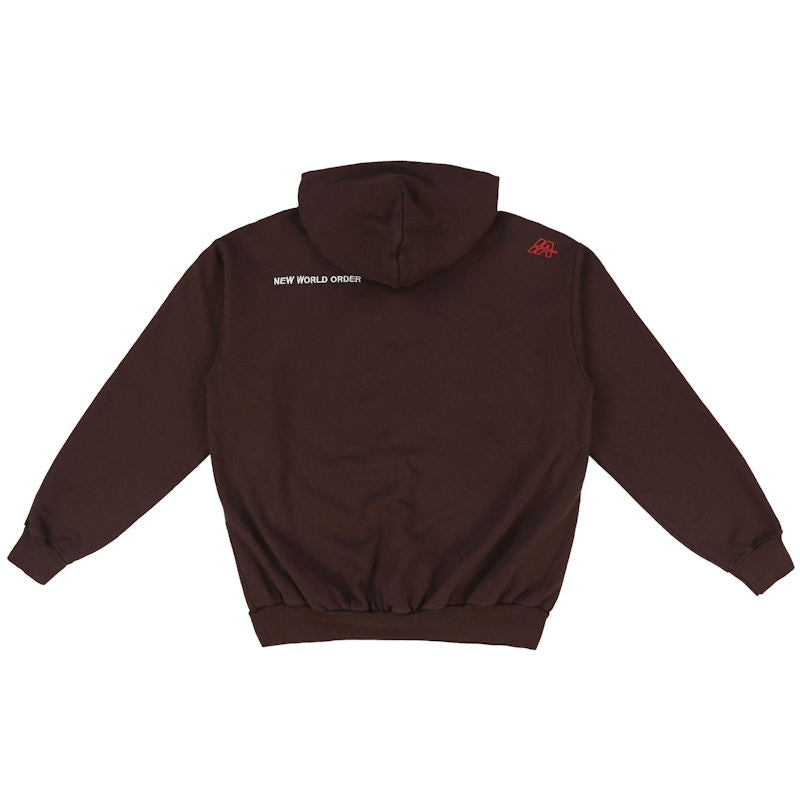 Infinite Archives Logo New World Order Hoodie Chocolate