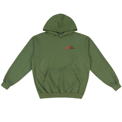 Infinite Archives Logo New World Order Hoodie Olive