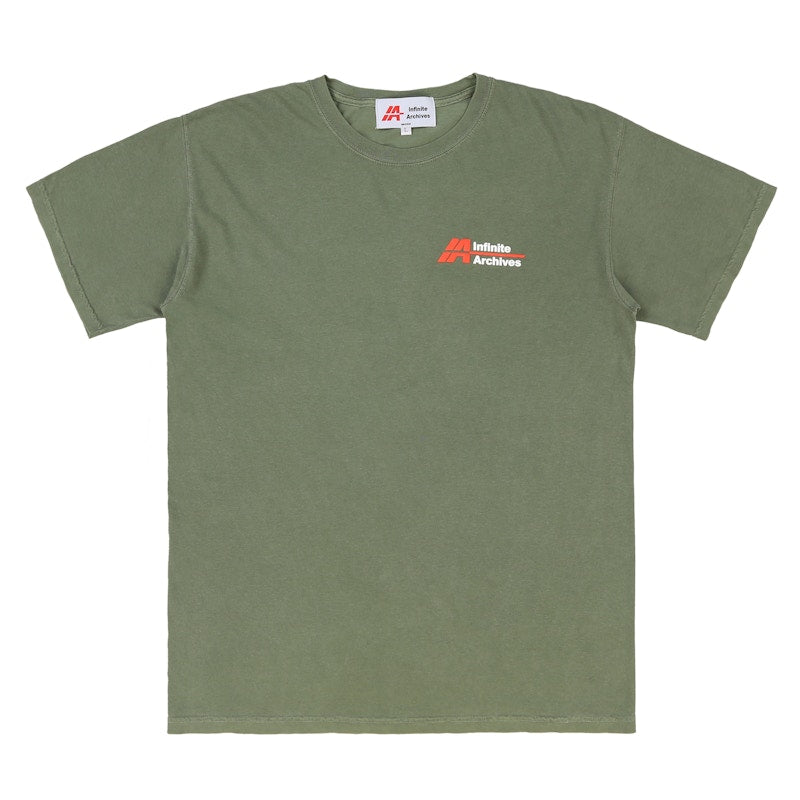 Infinite Archives Logo New World Order Tee Green Hemp