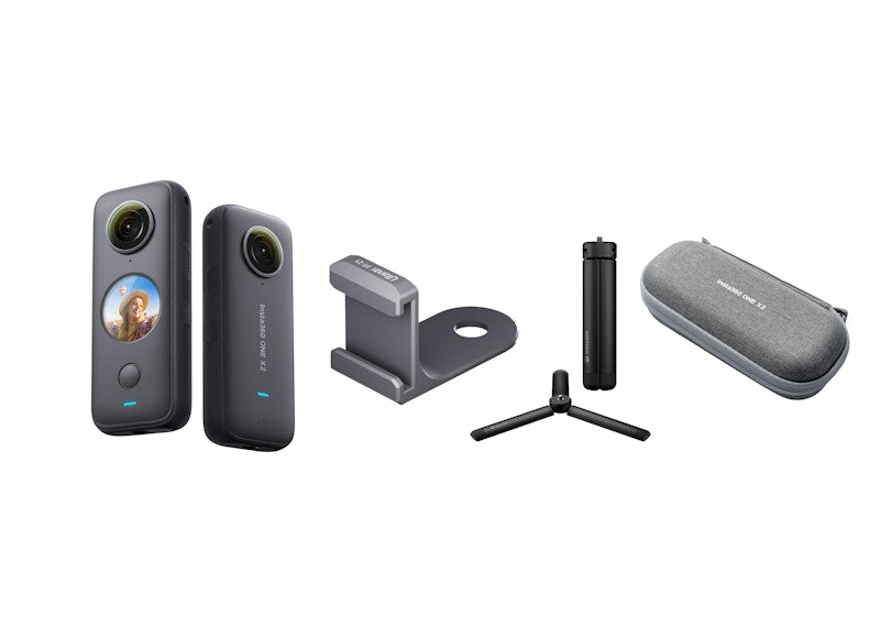 Insta360 One X2 Camera with Carry Case / One X Tripod and DJI One X2 Selfie Stick Bundle CINOSXX/A/CINX2CB/H/CINTRPH/B/DINORHX/A