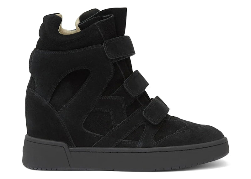 Isabel Marant IM3 High-Top Leather Wedge Sneakers Black (Women's)