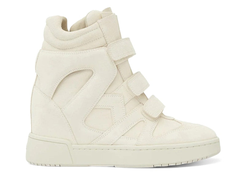 Isabel Marant IM3 High-Top Leather Wedge Sneakers Ecru (Women's)