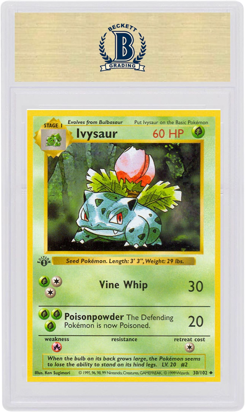 Ivysaur 1999 Pokemon TCG Base Set 1st Edition #30/102 (PSA or BGS Graded)
