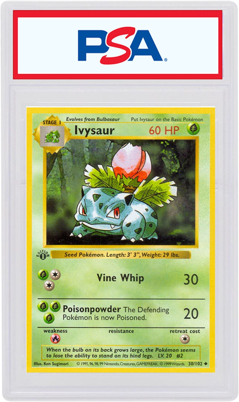 Ivysaur 1999 Pokemon TCG Base Set 1st Edition #30/102 (PSA or BGS Graded)