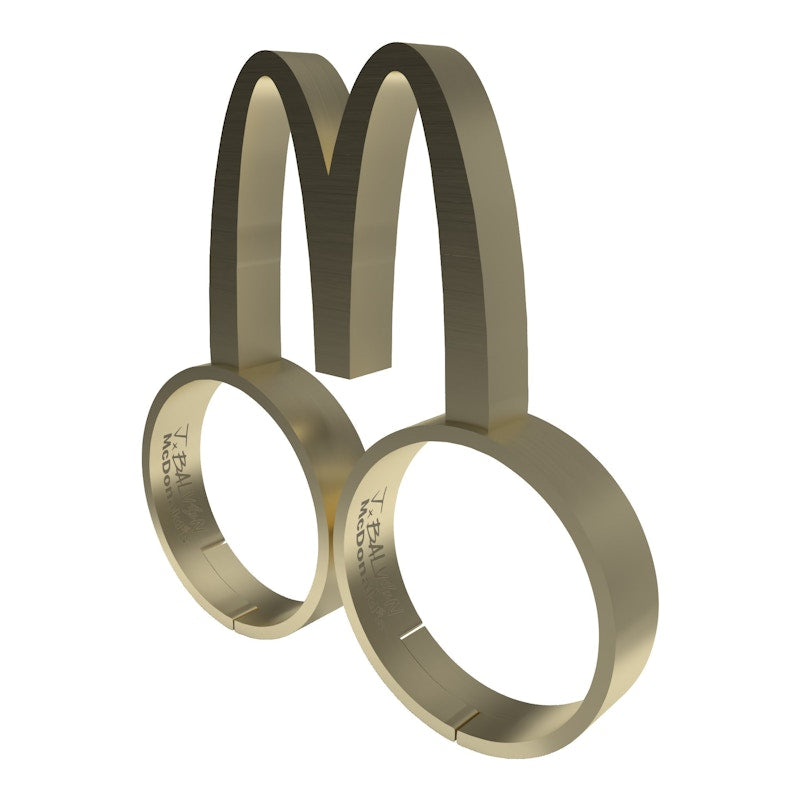 J Balvin x McDonald's Arches Double Ring Metal