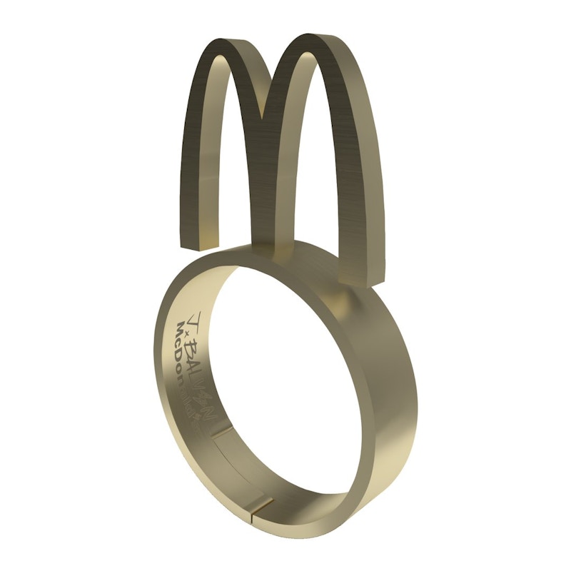 J Balvin x McDonald's Arches Single Ring Metal