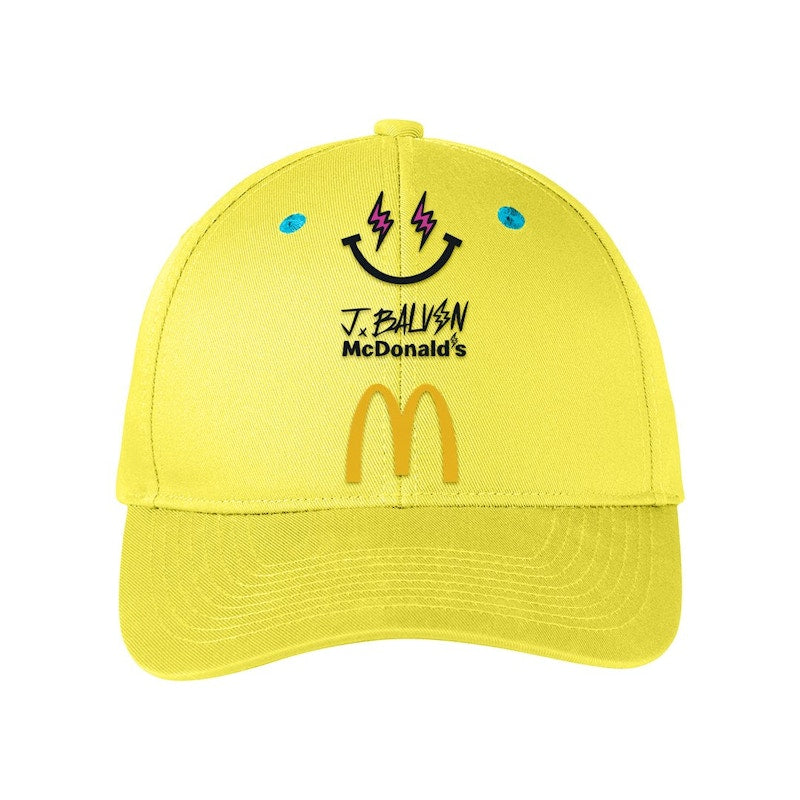 J Balvin x McDonald's Logo Baseball Hat 1 Yellow