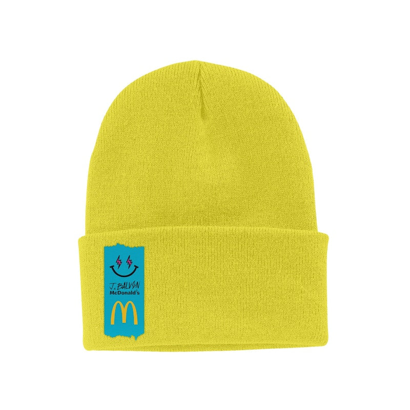 J Balvin x McDonald's Logo Beanie 2 Yellow