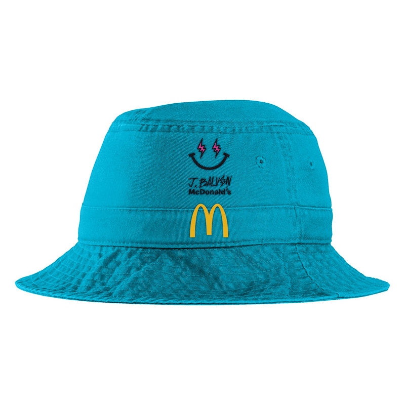 J Balvin x McDonald's Logo Bucket Hat 1 Blue