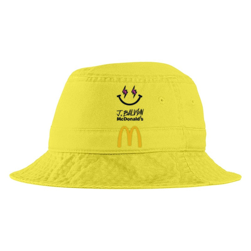 J Balvin x McDonald's Logo Bucket Hat 1 Yellow