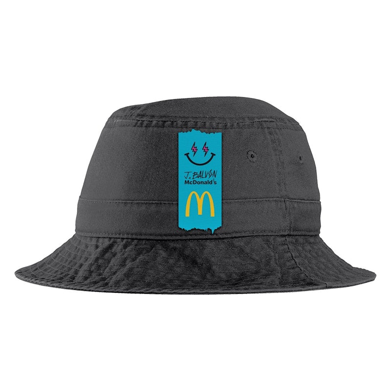 J Balvin x McDonald's Logo Bucket Hat 2 Blue
