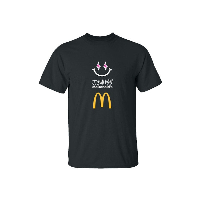 J Balvin x McDonald's Logo Tee Black