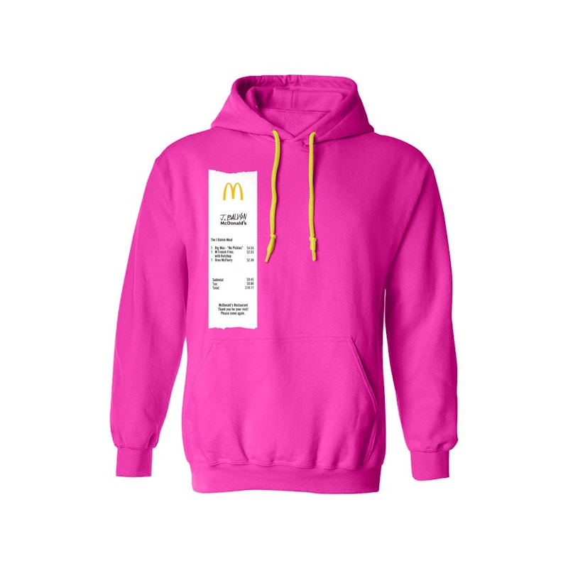 J Balvin x McDonald's Meal Hoodie Pink