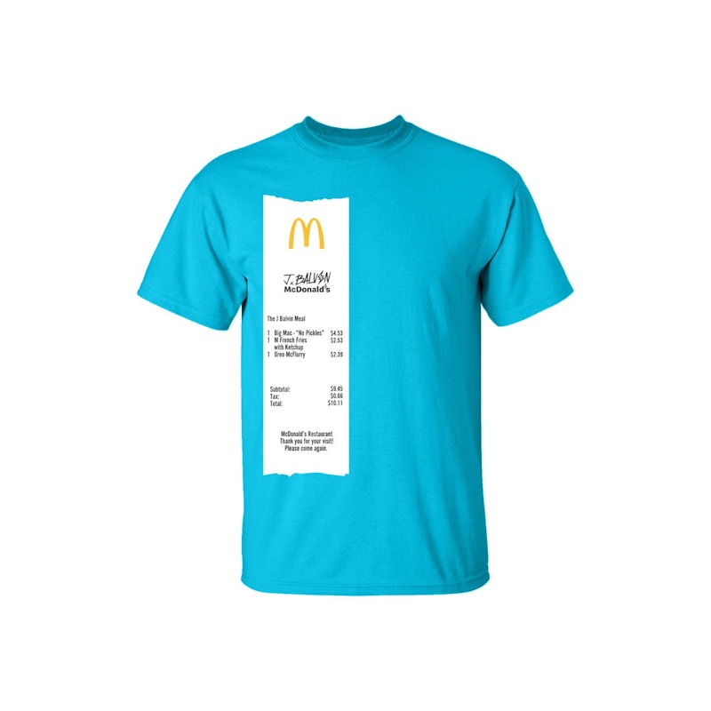 J Balvin x McDonald's Meal Tee Blue