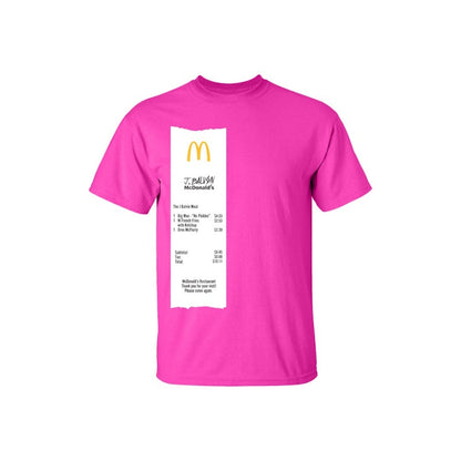 J Balvin x McDonald's Meal Tee Pink