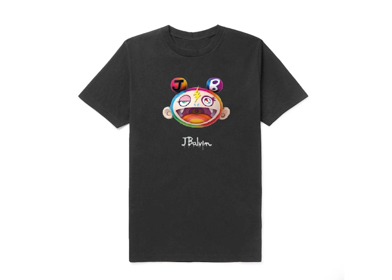 J Balvin x Takashi Murakami Kiki Face Tee Black