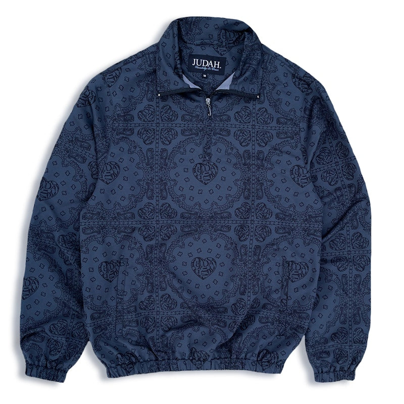 JUDAH. Fruits of Mandela Quarter Zip Jacket Charcoal