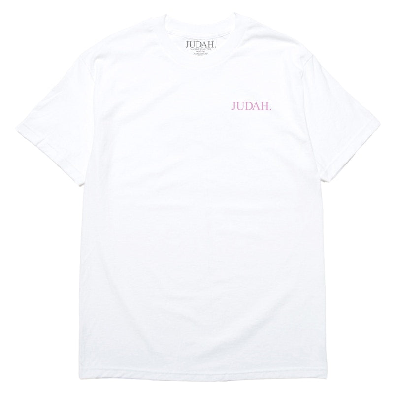 JUDAH. OG Embroidered T-shirt White/Pink