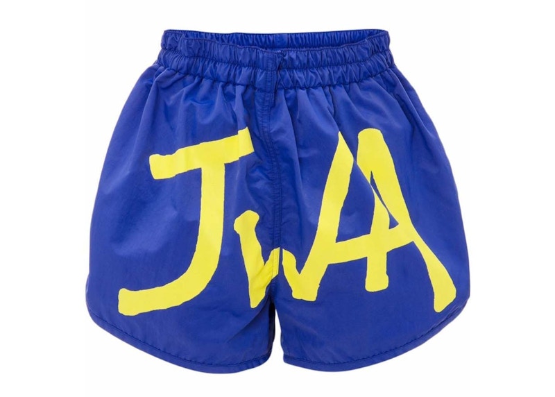 JW Anderson Logo Print Swim Shorts Blue