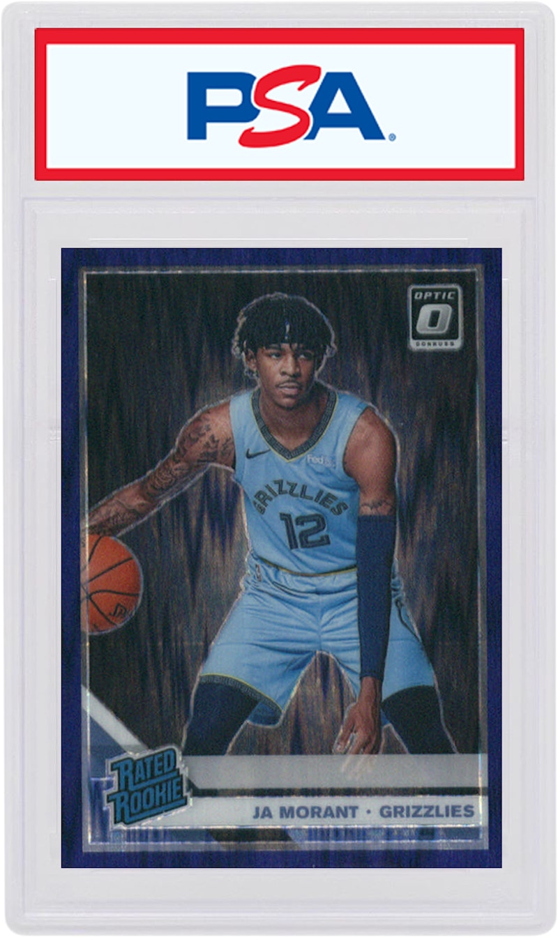 Ja Morant 2019 Donruss Optic Rookie Purple Shock #168 (PSA or BGS Graded)