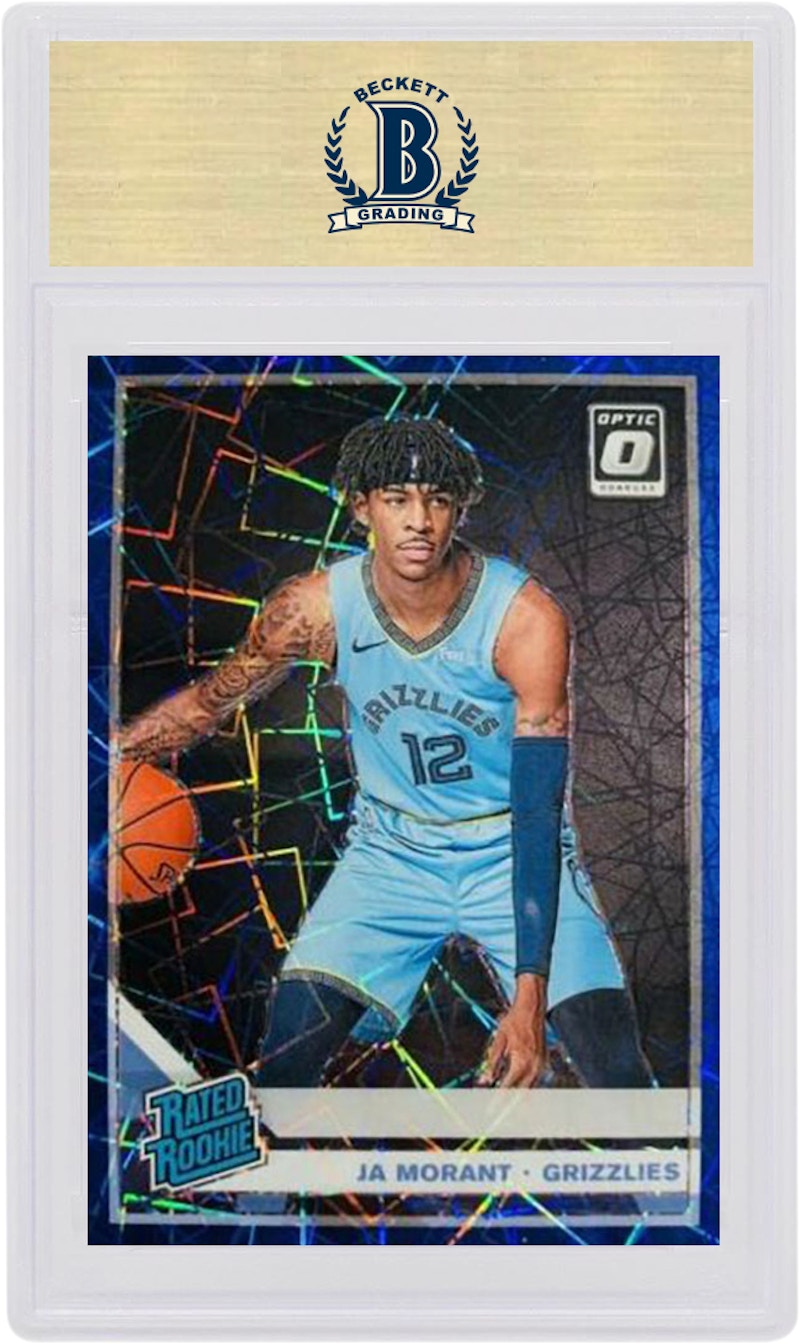Ja Morant 2019 Panini Donruss Optic Rookie Blue Velocity #168 (PSA or BGS Graded)