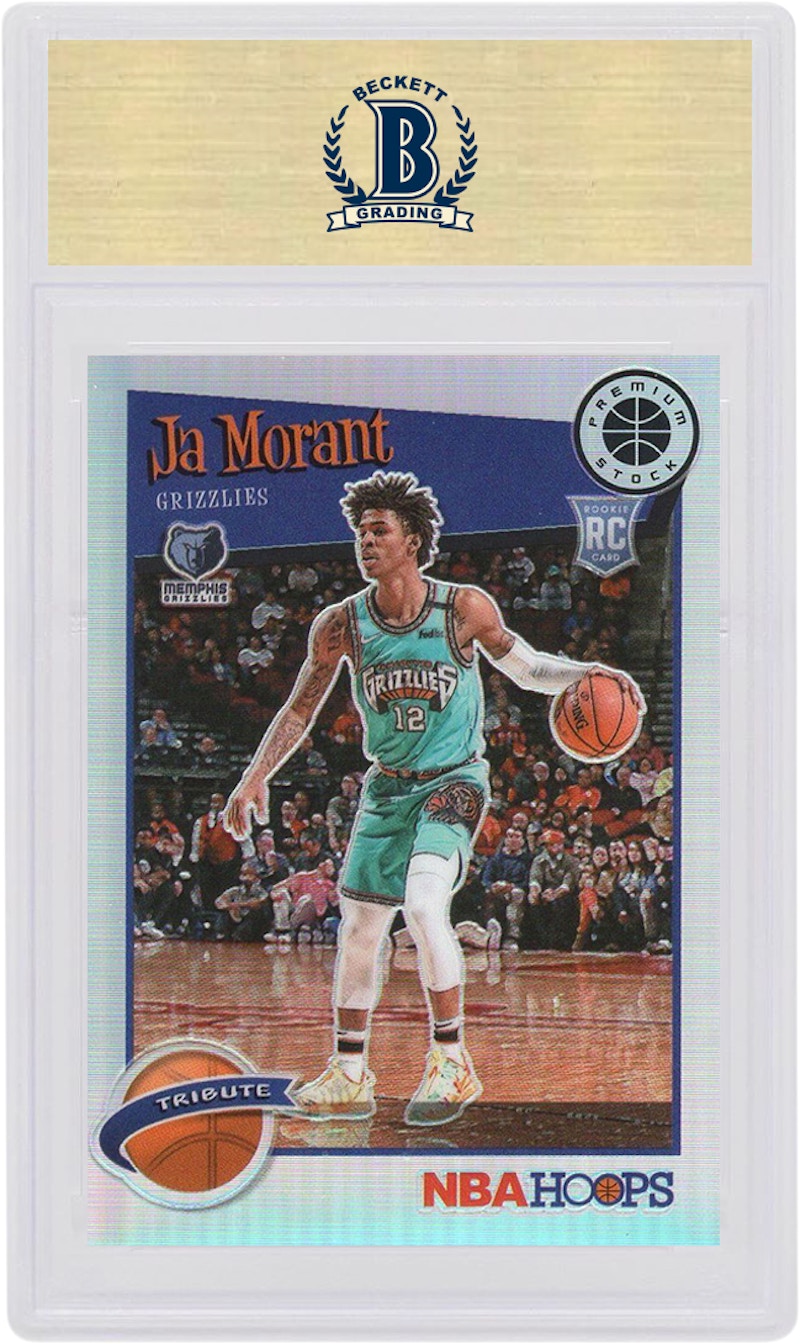 Ja Morant 2019 Panini Hoops Premium Tribute Rookie Silver #296 (PSA or BGS Graded)