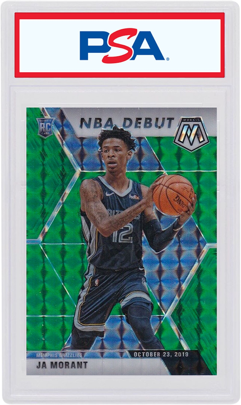 Ja Morant 2019 Panini Mosaic NBA Debut Rookie Green #274 (PSA or BGS Graded)