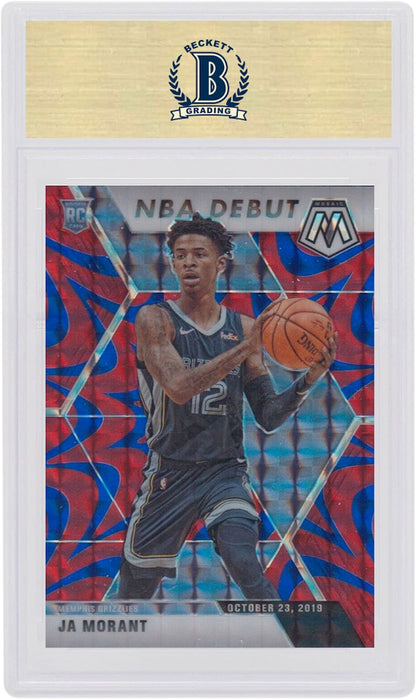 Ja Morant 2019 Panini Mosaic NBA Debut Rookie Reactive Blue #274 (PSA or BGS Graded)