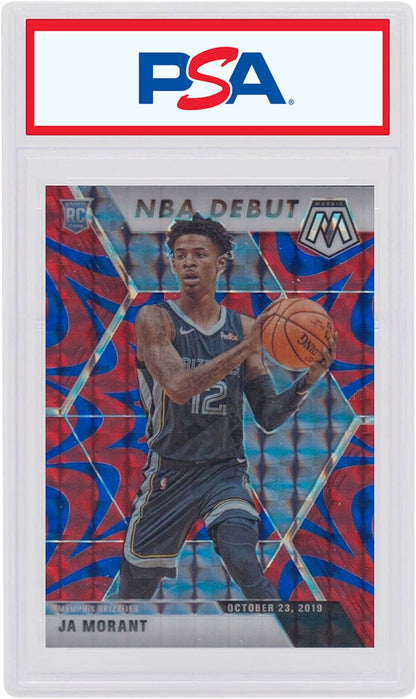 Ja Morant 2019 Panini Mosaic NBA Debut Rookie Reactive Blue #274 (PSA or BGS Graded)