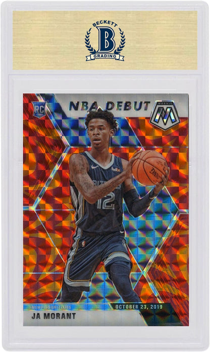 Ja Morant 2019 Panini Mosaic NBA Debut Rookie Reactive Orange #274 (PSA or BGS Graded)