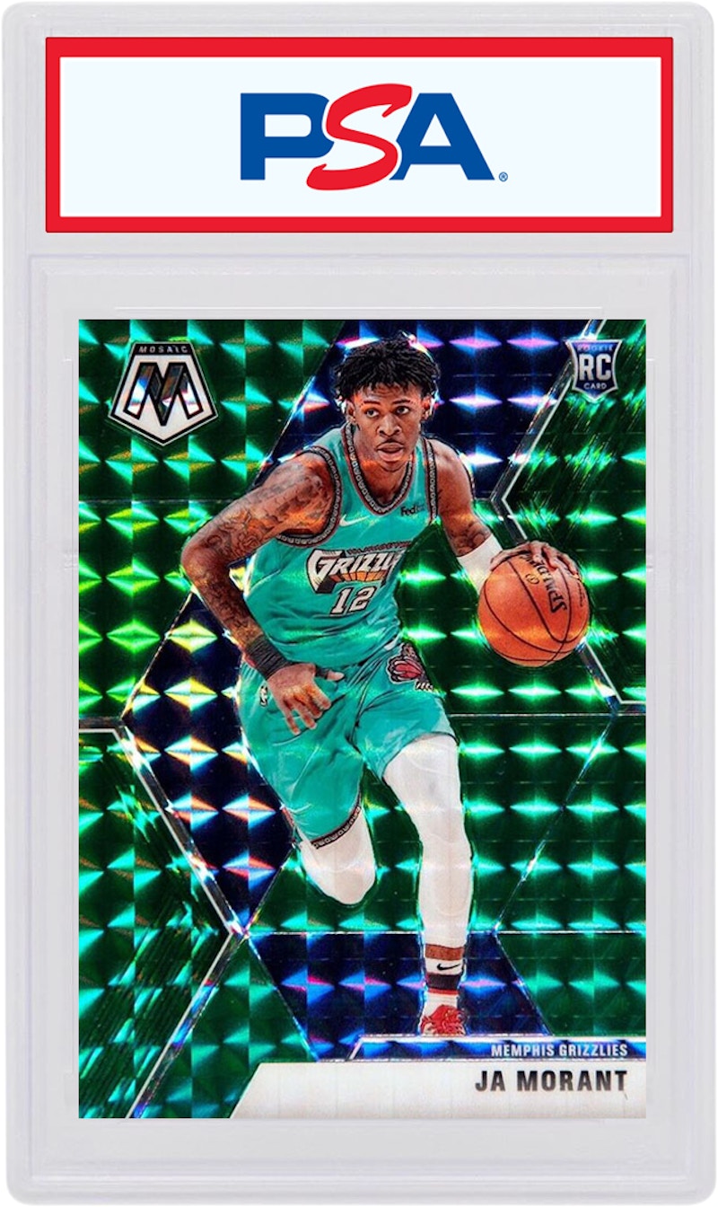 Ja Morant 2019 Panini Mosaic Rookie Green #219 (PSA or BGS Graded)