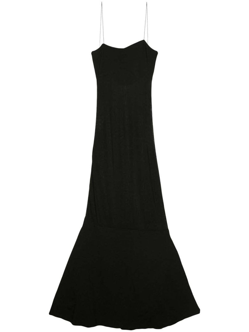 Jacquemus Fine-Knit Maxi Dress Black