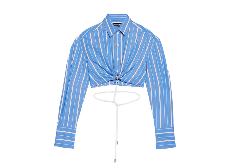 Jacquemus La Chemise Plidao Shirt Blue Stripes