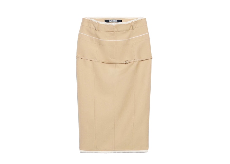 Jacquemus La Jupe Caraco Skirt Beige