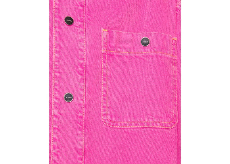 Jacquemus La Veste De Nimes Yelo Denim Workwear Jacket Pink
