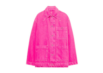 Jacquemus La Veste De Nimes Yelo Denim Workwear Jacket Pink