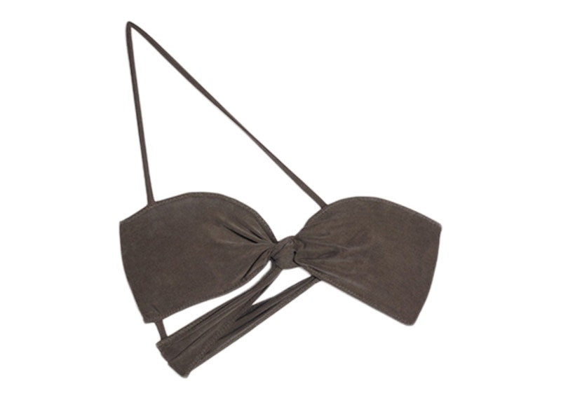 Jacquemus Le Bandeau Espelho Asymmetric Twisted Top Brown