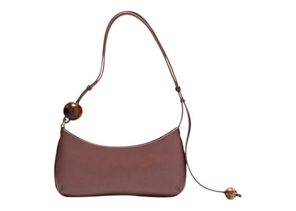 Jacquemus Le Bisou Perle Beaded Shoulder Bag Medium Brown