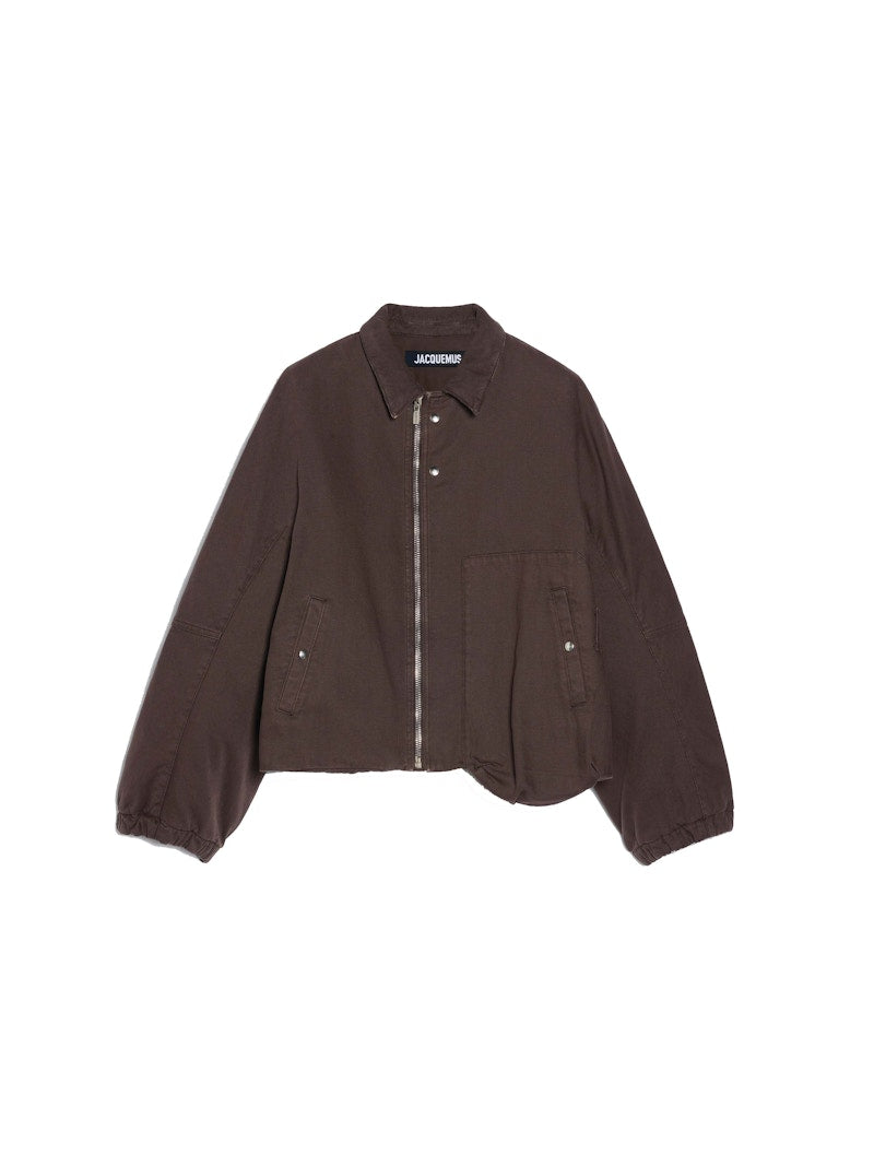 Jacquemus Le Blouson Trivela Dark Brown