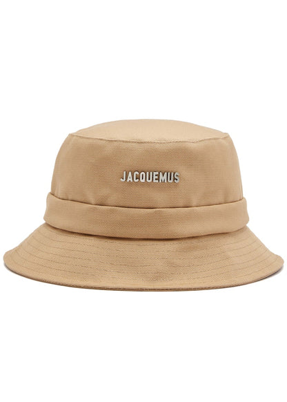 Jacquemus Le Bob Gadjo Bow Knotted Bucket Hat Beige