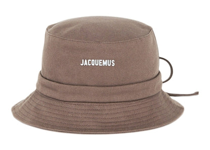 Jacquemus Le Bob Gadjo Bow Knotted Bucket Hat Brown